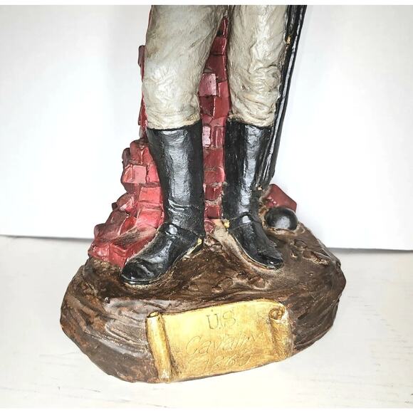 Rare 24" Civil War Union Cavalry Soldier Chalkware Statue Similar to Cacciapuoti - Picture 3 of 16